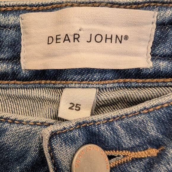 Dear John Jeans Flare Braided Waist Low Cut Western Rock Unique - Size 25 - Picture 6 of 8